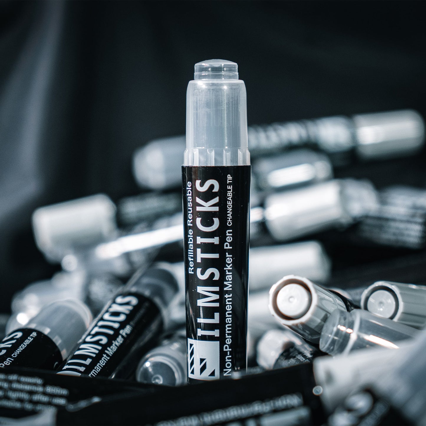 Filmsticks Reusable Non-Permanent Acrylic Board Black Marker Pen Kit