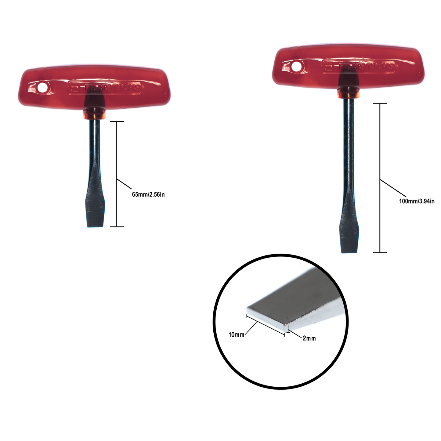 Filmsticks T-Bar T-Handle Slotted Screwdriver 10mm