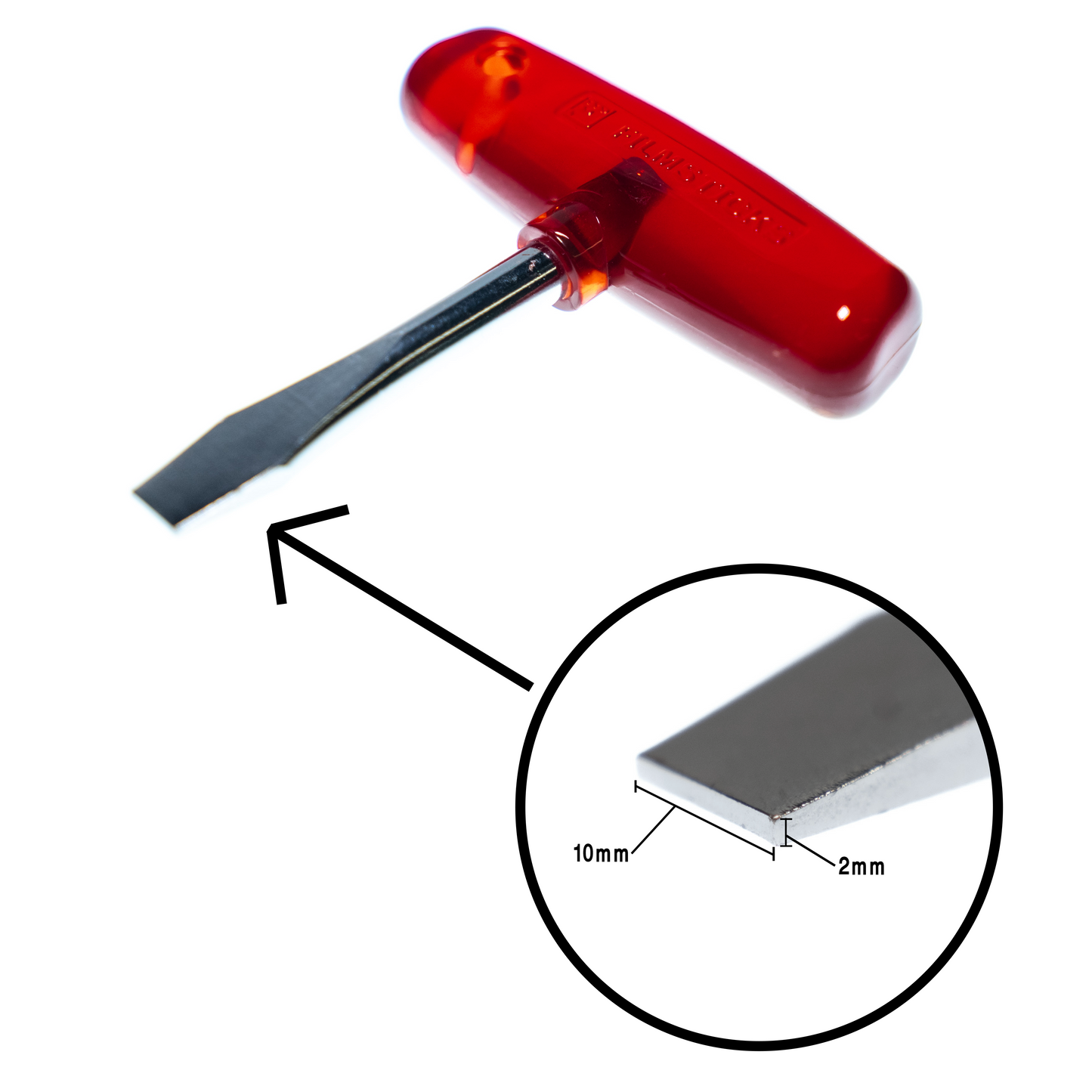 Filmsticks T-Bar T-Handle Slotted Screwdriver 10mm (Extended Shaft Length)