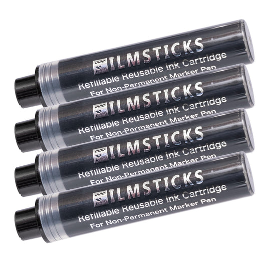 Filmsticks Ink Cartridges for Reusable Non-Permanent Marker Pen (4-Pack)